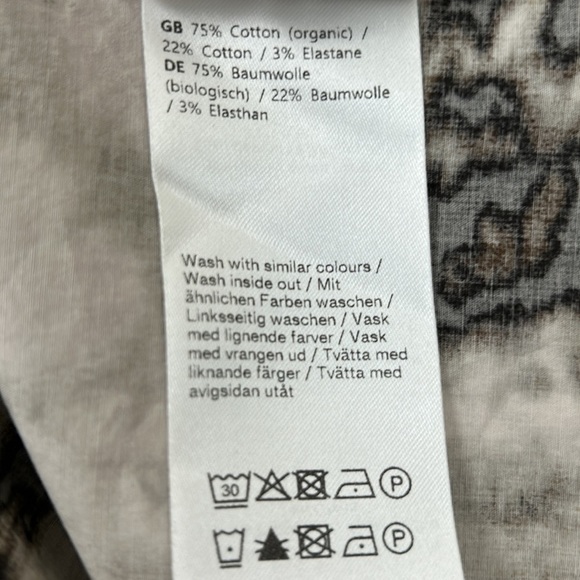 Samsoe Samsoe Demi short sleeved button up shirt dress in camo clay size Large - Picture 5 of 11